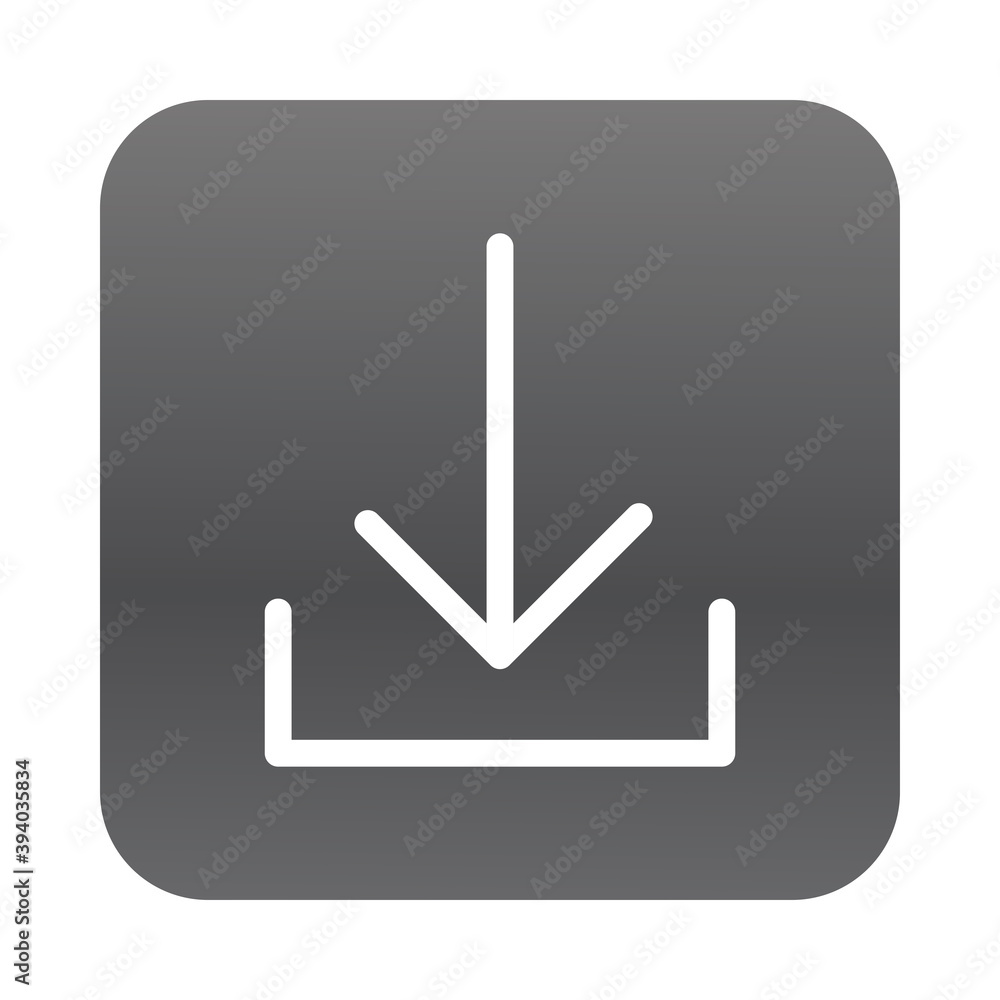Poster arrow download interface block gradient style icon