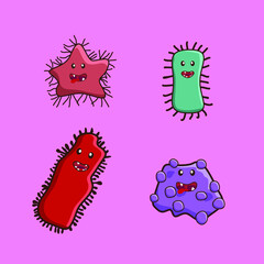 There are several types of viruses. Various kinds of bacteria