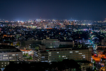 Fototapeta na wymiar 米子市の夜景（鳥取県米子市）