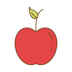 apple fresh fruit fill style icon