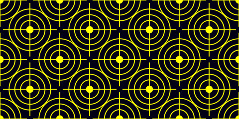 Naklejka premium Seamless vector pattern of abstract Geometric design isolated on yellow background. Abstract geometric pattern. Suits for Decorative Paper, Packaging, Covers, Gift Wrap, etc. Horizontal banner.