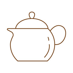 tea pot line style icon