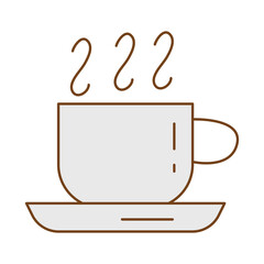tea hot in ceramic cup fill style icon