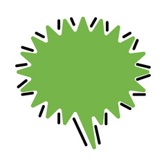 speech bubble color green isolated icon