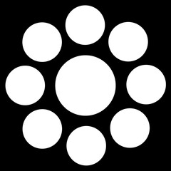 家紋　細川家九曜