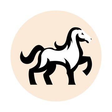 Horse Vector Simple Modern Logo Design