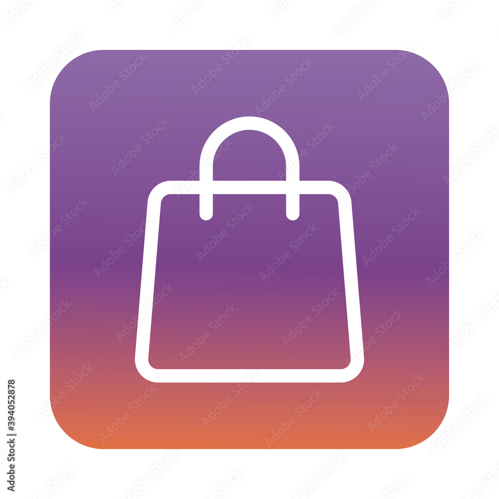 Poster shopping bag interface block gradient style icon