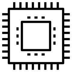 Computer Microprocessor Chip 