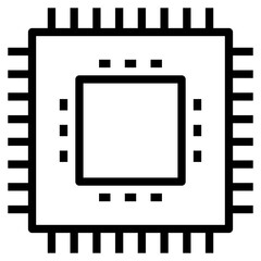 Computer Microprocessor Chip 