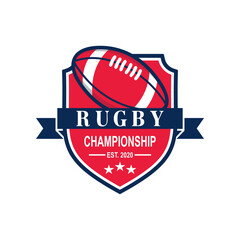 Fototapeta premium Rugby Vector , Sport Logo Vector