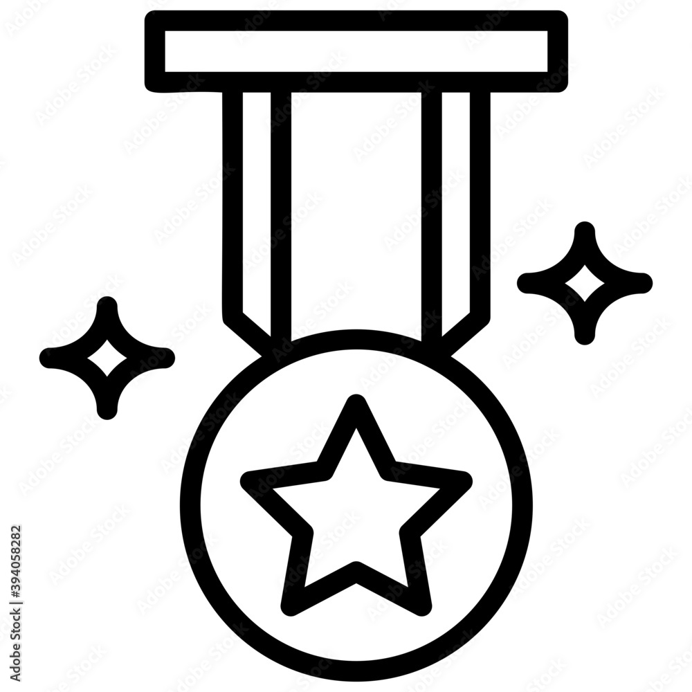 Sticker Star Award Medal 