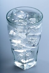 Refreshing glass of ice water