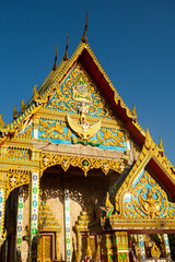 Golden temple in Thailand. - 394058887