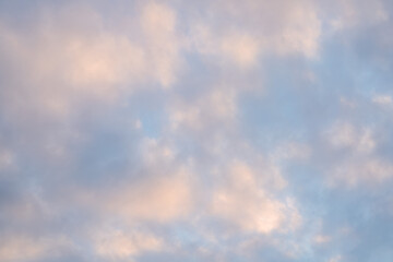 Dusk sunset blue sky and clouds background