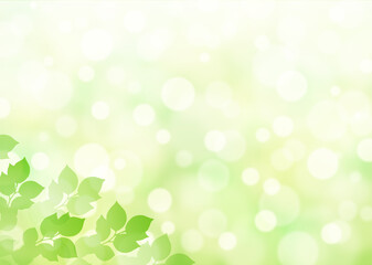 キラキラ背景画像素材 新緑と木漏れ日の背景 縦位置 右下 Background Wall Mural Backgrou Kinusara