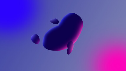 3d rendered illustration of a blue drop