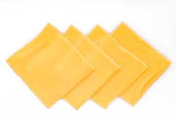 Four Slices of Processed Cheese