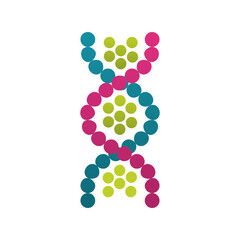 dna molecule structure isolated icon