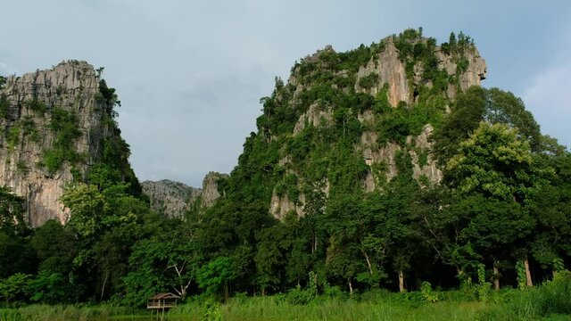Limestone mountains in in Ban mung, Noen Maprang district, Phitsanulok, Thailand