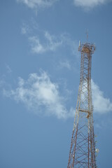 A communications tower for tv and mobile phone signals.
