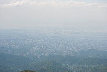 Fototapeta premium view of the mountains almaty mountains