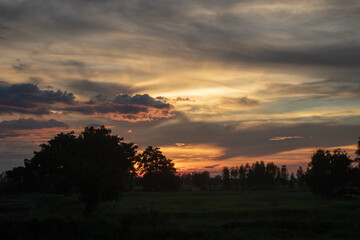 Fototapeta na wymiar Natural scenery at sunset