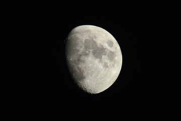 Photo of the waxing gibbous moon.