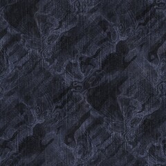Fototapeta premium Seamless patterned denim jean for repeat print. High quality illustration. Grungy trendy street wear design. Real detailed denim texture with digital pattern overlay. Navy blue deep dark colors.