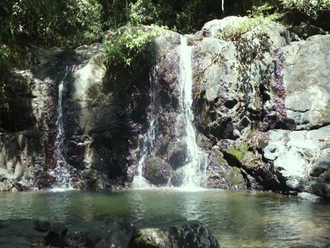 Salakot Falls in the jungle of Palawan Island. Philippines