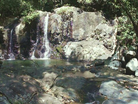 Salakot Falls in the jungle of Palawan Island. Philippines