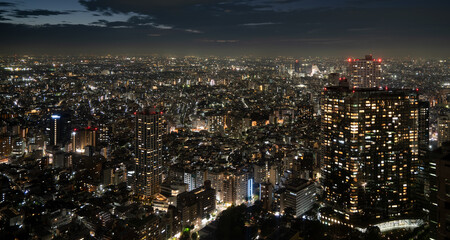 Fototapeta na wymiar 東京の輝く夜景