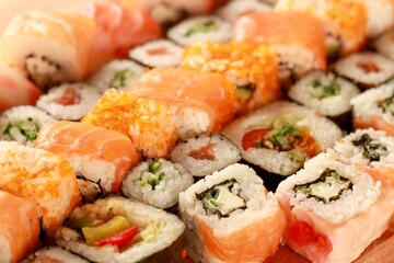 Sushi Serving Close-up