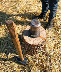 A hammer for making coins.
