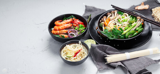 Various of Asian meals
