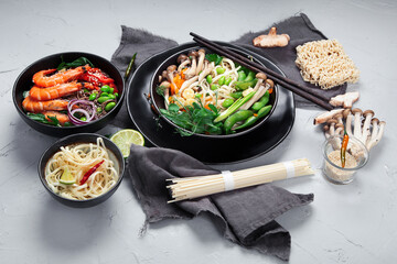 Various of Asian meals