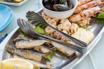 Mixed fish fry dish