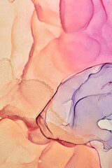 Alcohol ink art.Mixing liquid paints. Modern, abstract colorful background, wallpaper. Marble texture.Translucent colors