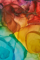 Alcohol ink art.Mixing liquid paints. Modern, abstract colorful background, wallpaper. Marble texture.Translucent colors