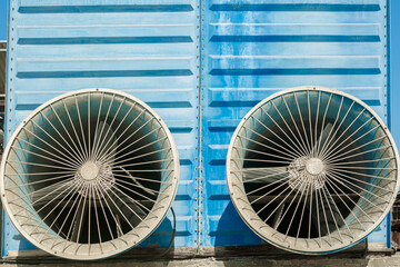 Two big lattices of industrial fans