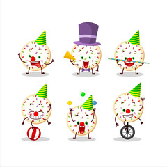 Cartoon character of sugar cookies with various circus shows