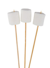 Marshmallow on wooden stick