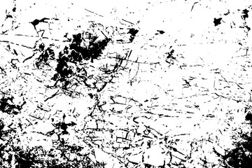 Black and white marble cracks simple texture. Vector illustration.