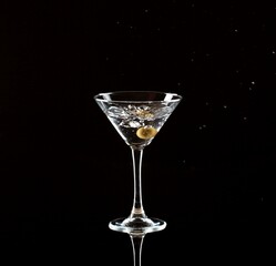 Martini Drink With Olive