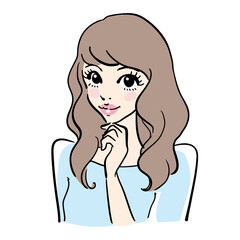 キレイ　可愛い　女性　上半身