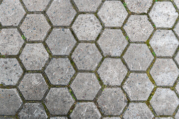 gray tile hexagon