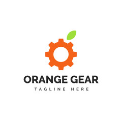 Fototapeta premium Orange Gear Vector 