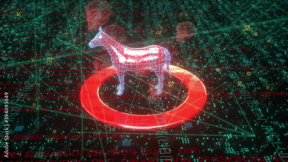 Aufkleber trojan malware in the complex computer interface 4k