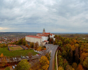 Fantastic arieal photo of Pannonhalama Benedictine abbey in Hungary. Amazing historical building...