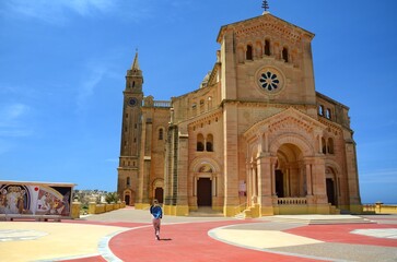 Malta, Gozo island,  Ta' Pinu Church. The Basilica of the National Shrine of the Blessed Virgin of...
