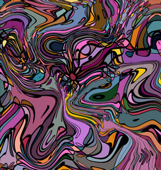 colored background image abstract ornament with waves